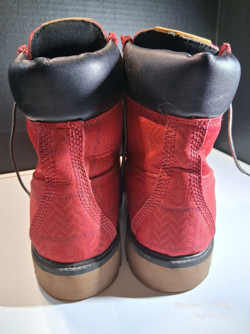 Timberland Mens 6 Inch Premium Waterproof Boots Red Size 9.5 - Picture 4 of 16